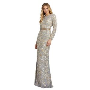 Mac Duggal 4316 NWT LONG SLEEVE EMBELLISHED GOWN